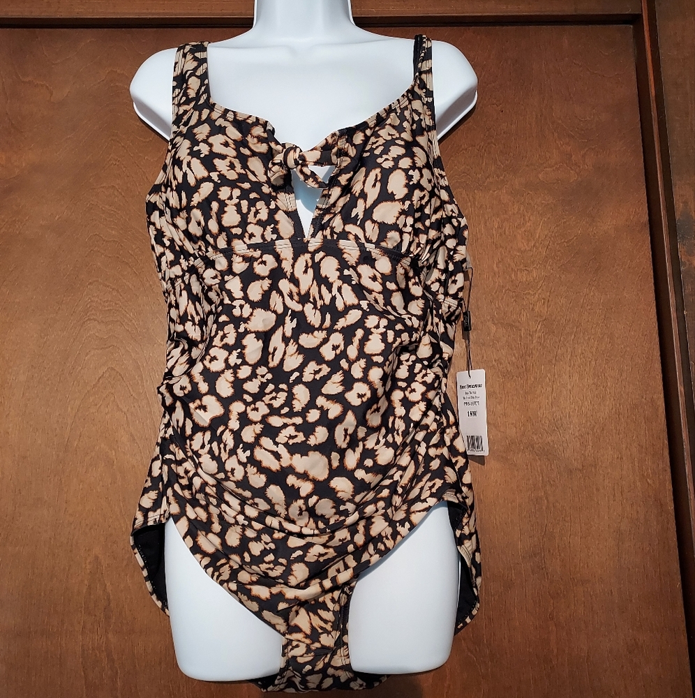 Leopard Print 18W Swimsuits